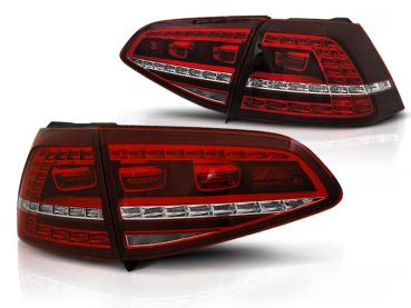 LED Rückleuchten für VW Golf 7 (VII) Limo 12-17 Rot/Chrom dynamischer Blinker